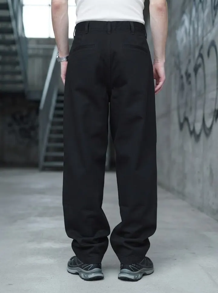 Bemount Wide-Leg Chino, Pitch Black, back view
