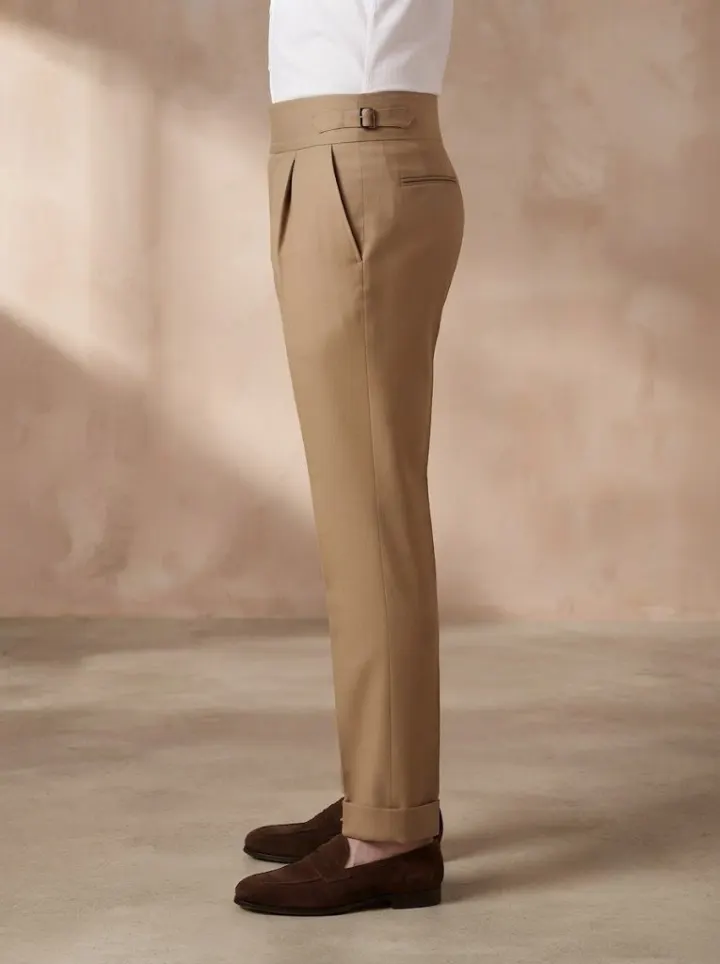 Bemount Elegant Khaki Gurkha Trouser, side view