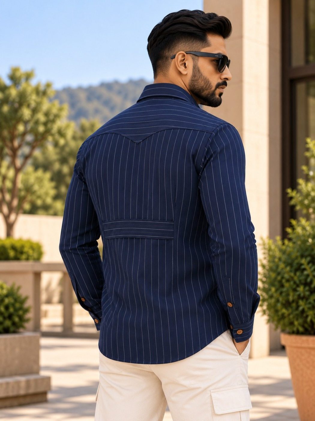 Midnight Pinstripe Hunter Shirt, view 3