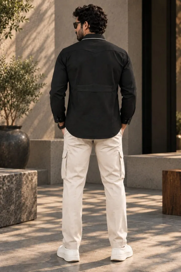 Bemount Noir Piped Hunter Shirt, view 4