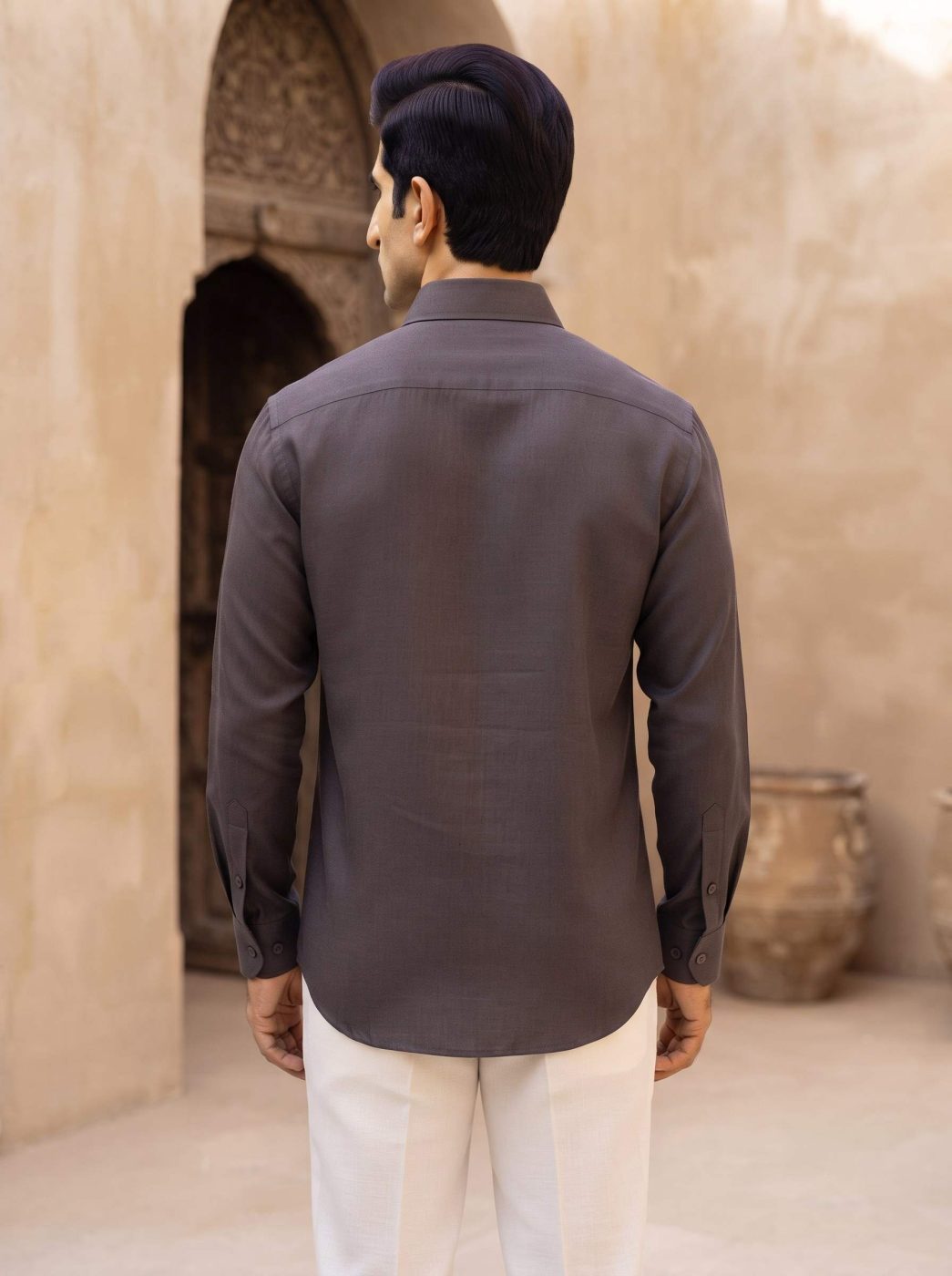 Rajputana Slate Linen Hunter Shirt, view 4