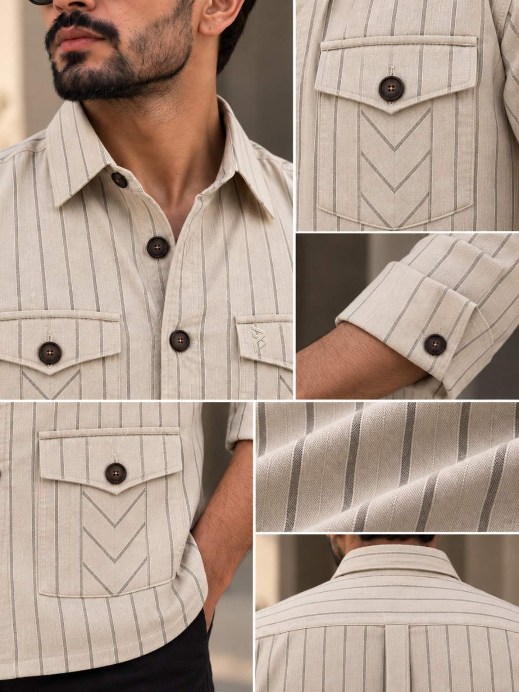 Ridgeway Pinstripe Hunter Shirt, view 3