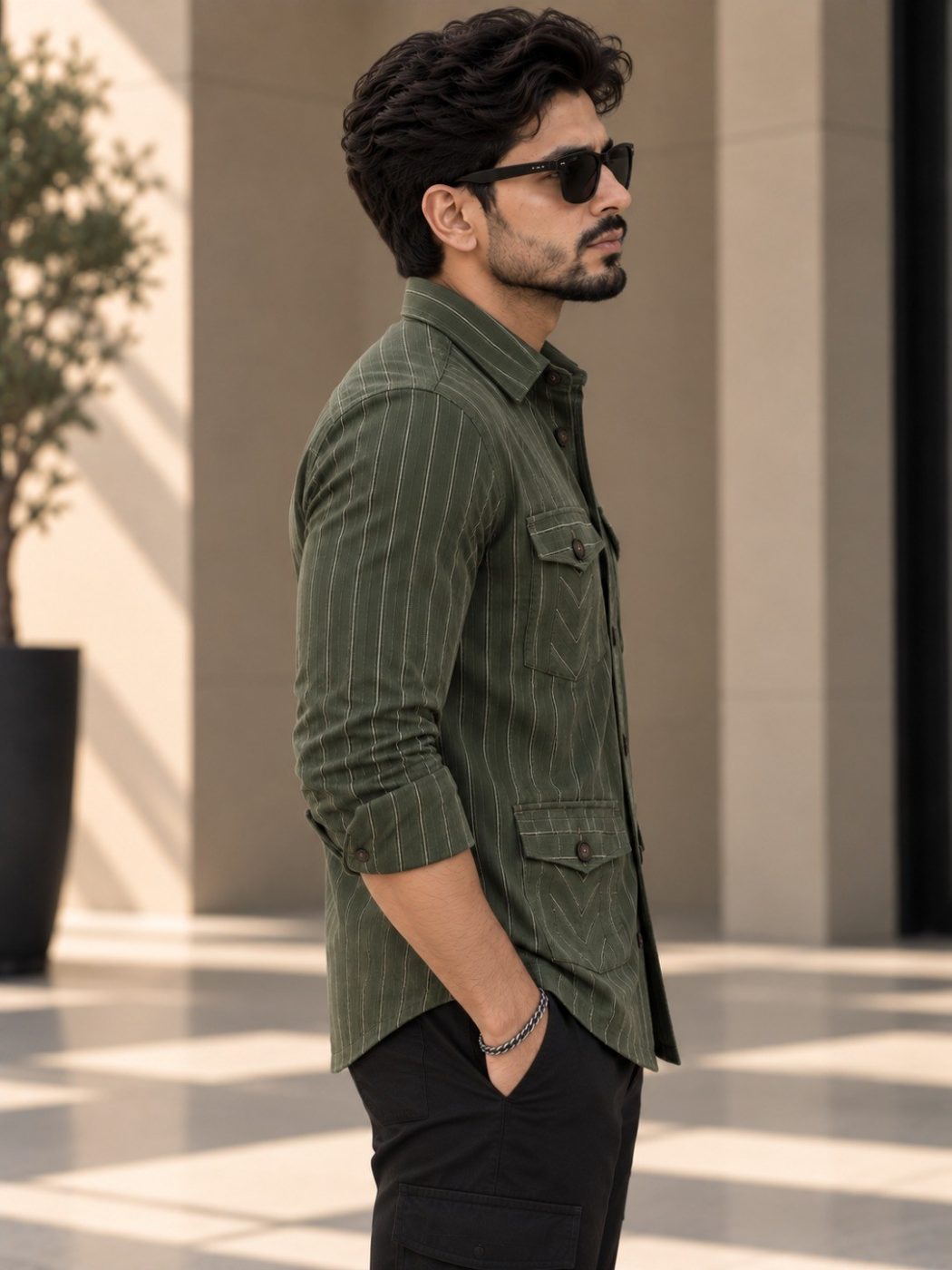 Woodland Pinstripe Hunter Shirt, view 2