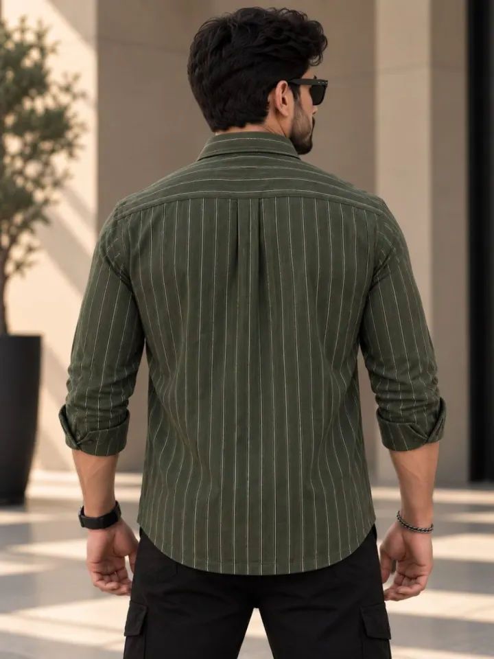 Bemount Woodland Pinstripe Hunter Shirt, view 3