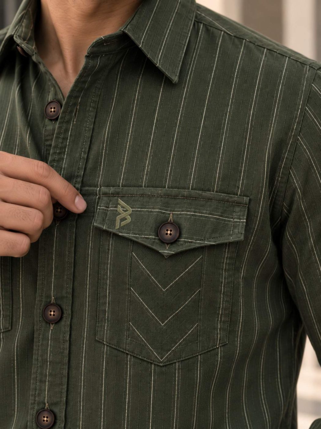Woodland Pinstripe Hunter Shirt, view 5