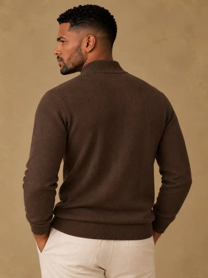 Bemount Bemount Deep Chocolate Contemporary Henley, view 4