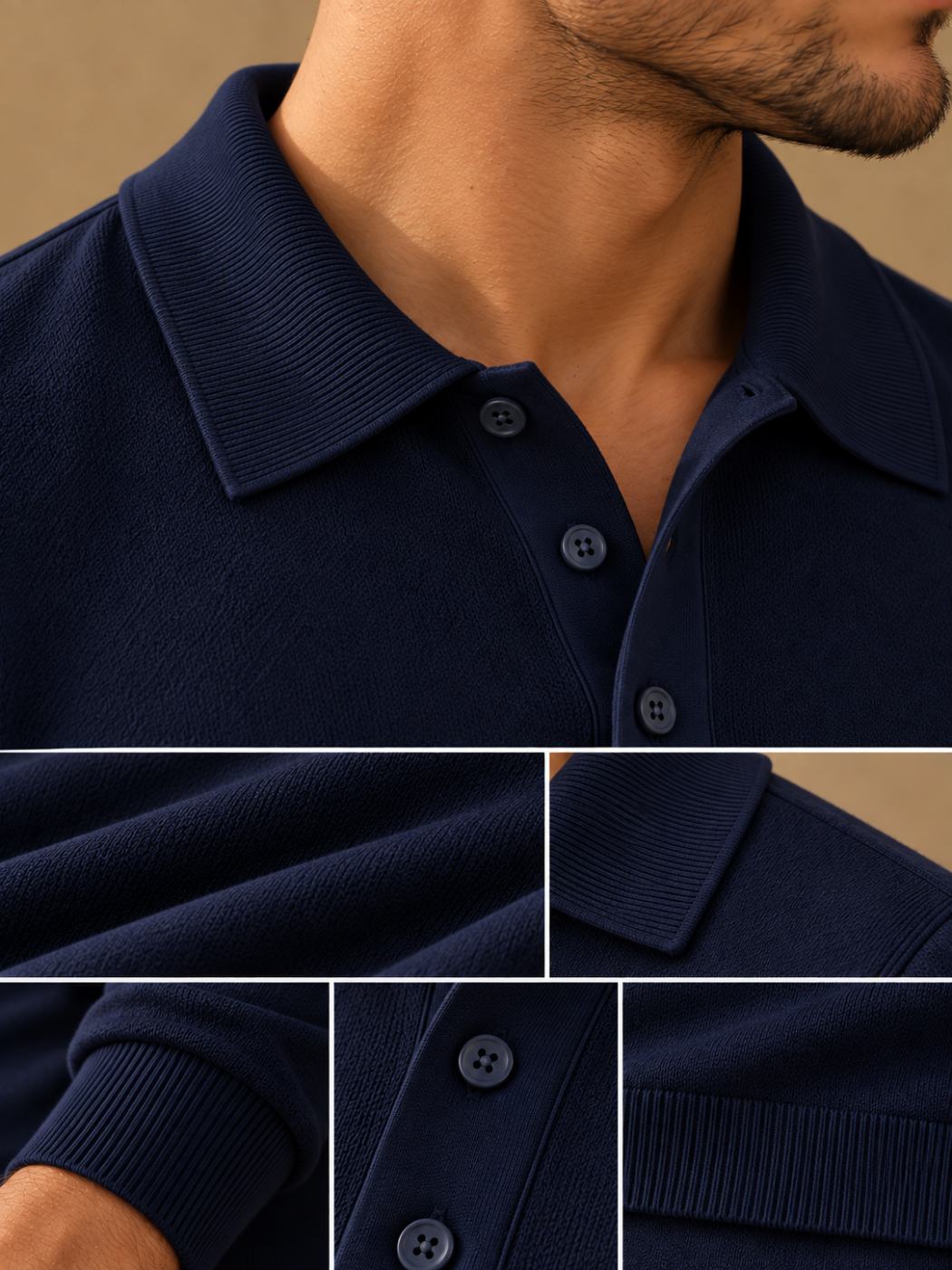 Bemount Bemount Midnight Navy Placket Polo, view 6