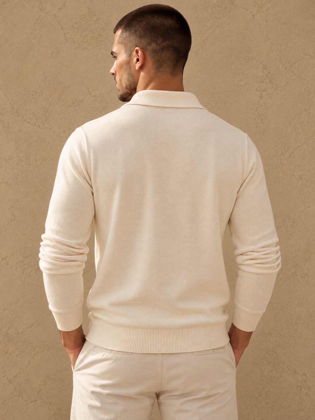 Bemount Bemount Warm Ivory Placket Polo, view 3