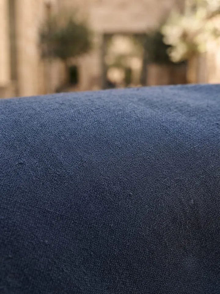 Bemount Portofino Linen Trouser, Navy, texture view in Navy