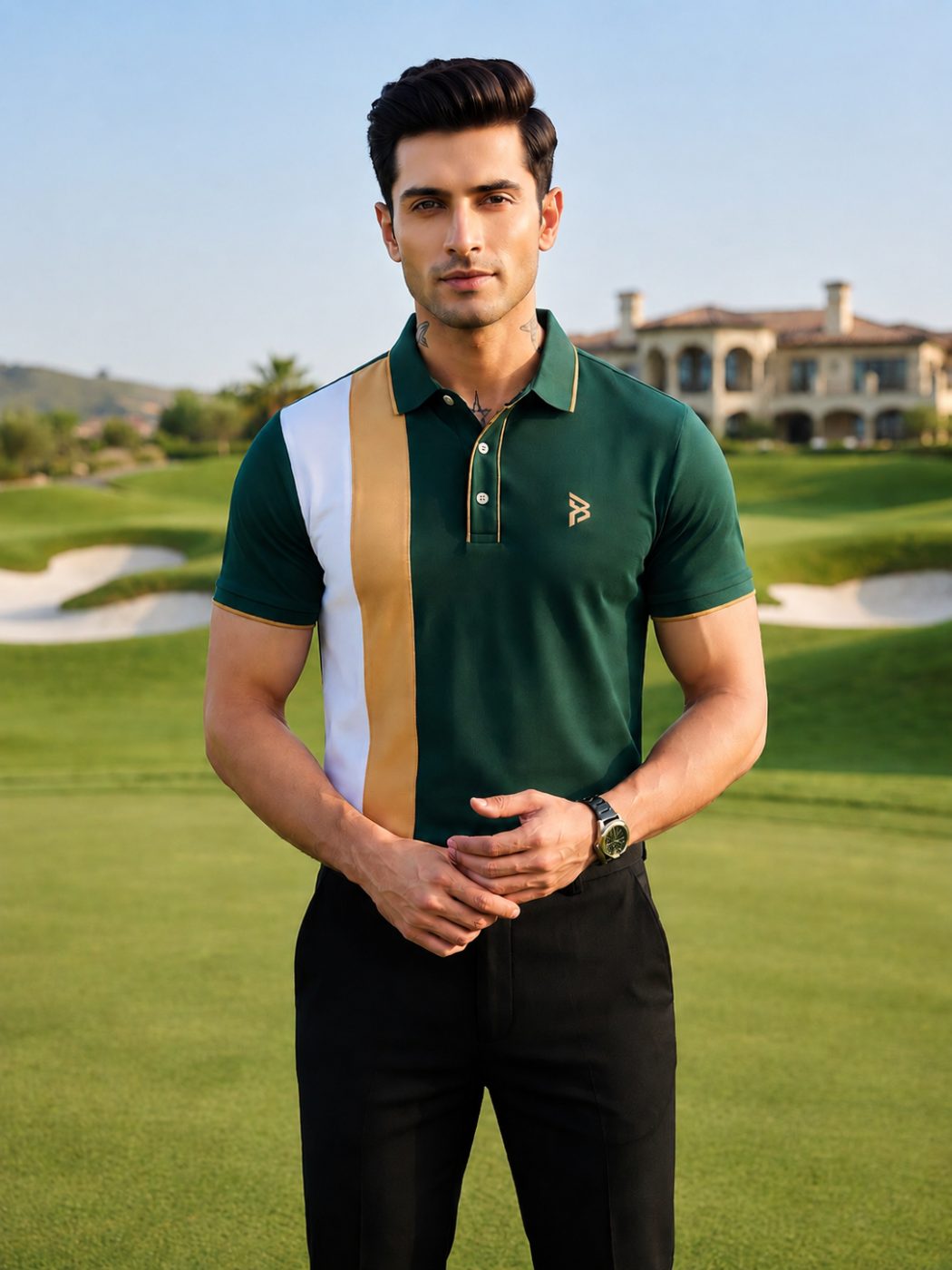 Forest Green Side Panel Polo