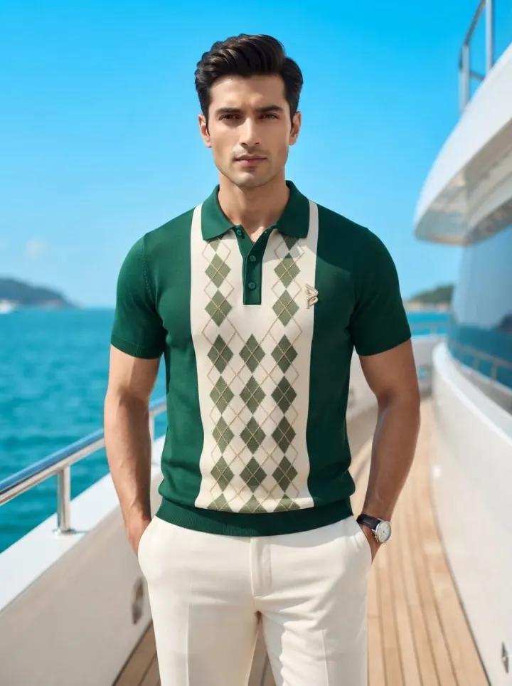 Argyle Panel Polo