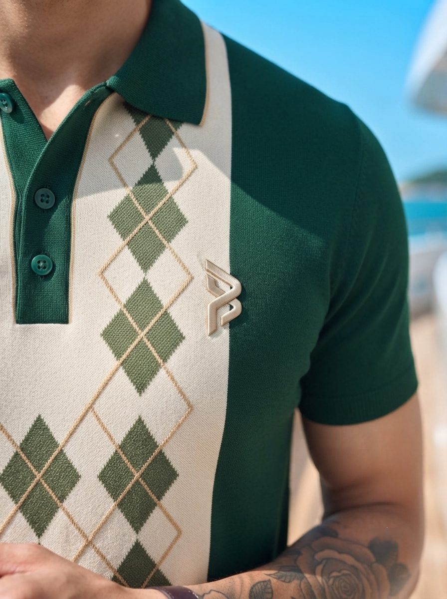 Argyle Panel Polo