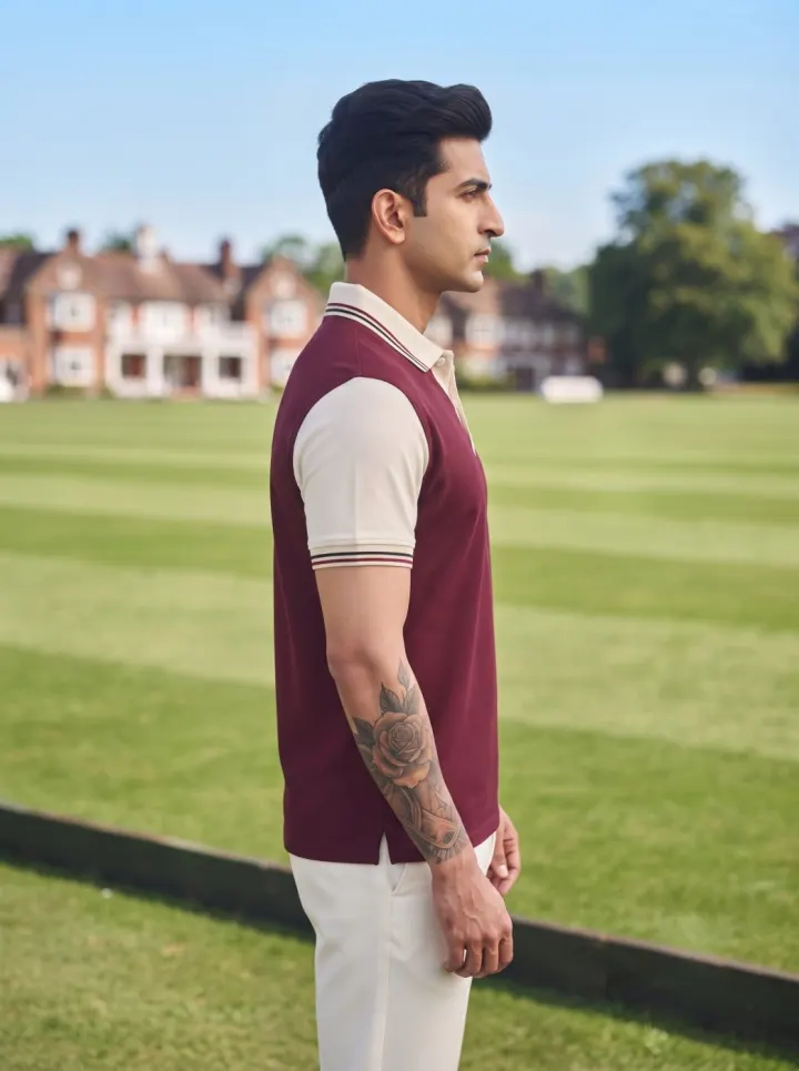 Bemount Maroon Tipped Polo