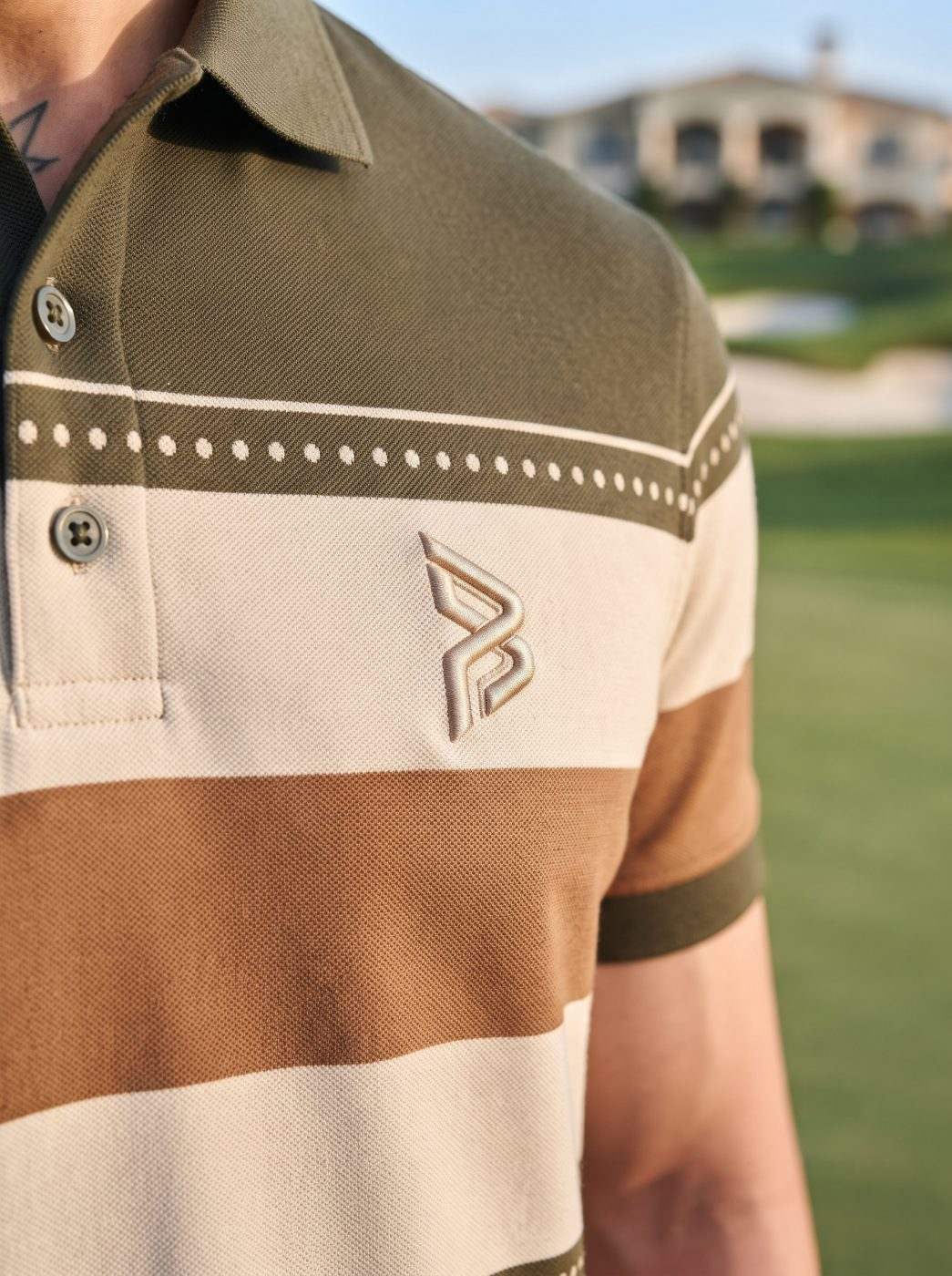 Rugby Stripe Button Polo