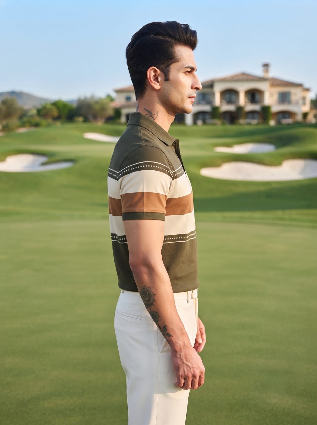 Rugby Stripe Button Polo