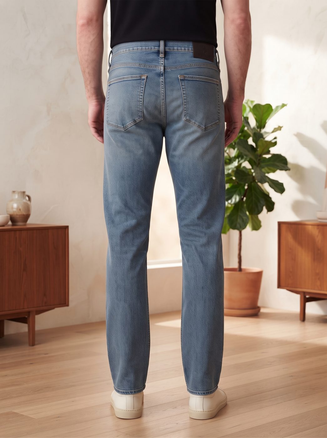 Bemount Bemount Everyday Classic Blue Regular Jeans in Classic Blue, back view