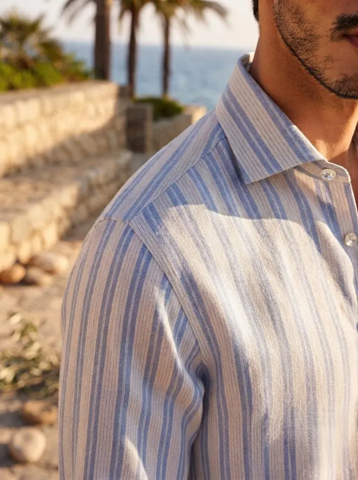 Bemount Beaumont Blue Stripe Shirt