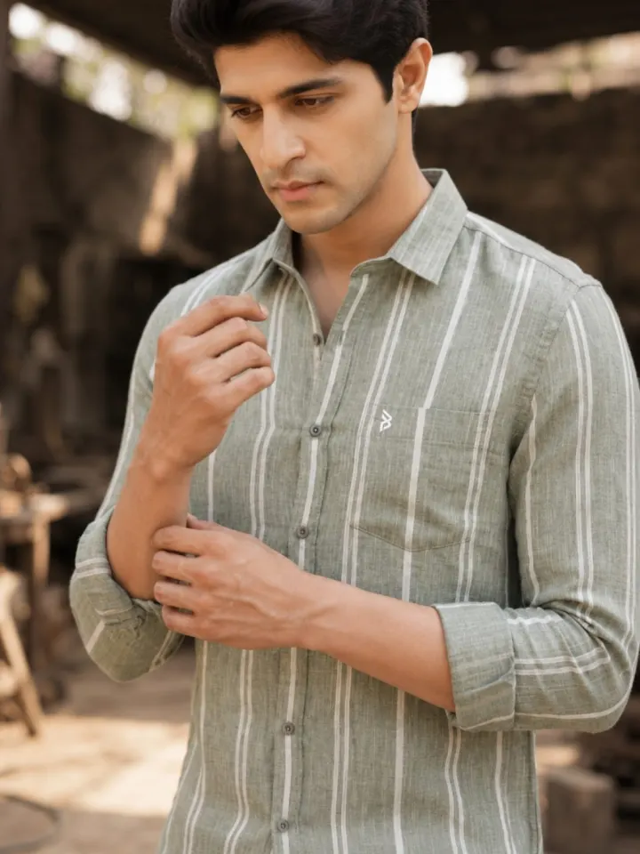 Heritage Stripe Linen Blend Shirt