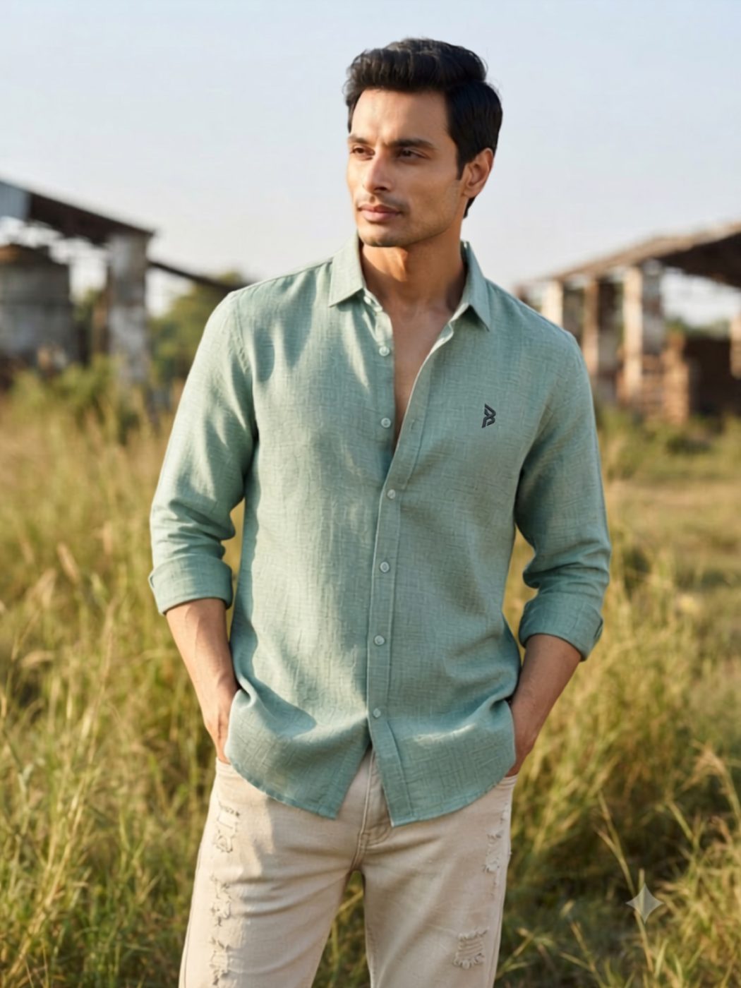 Mint Breeze Minimalist Shirt