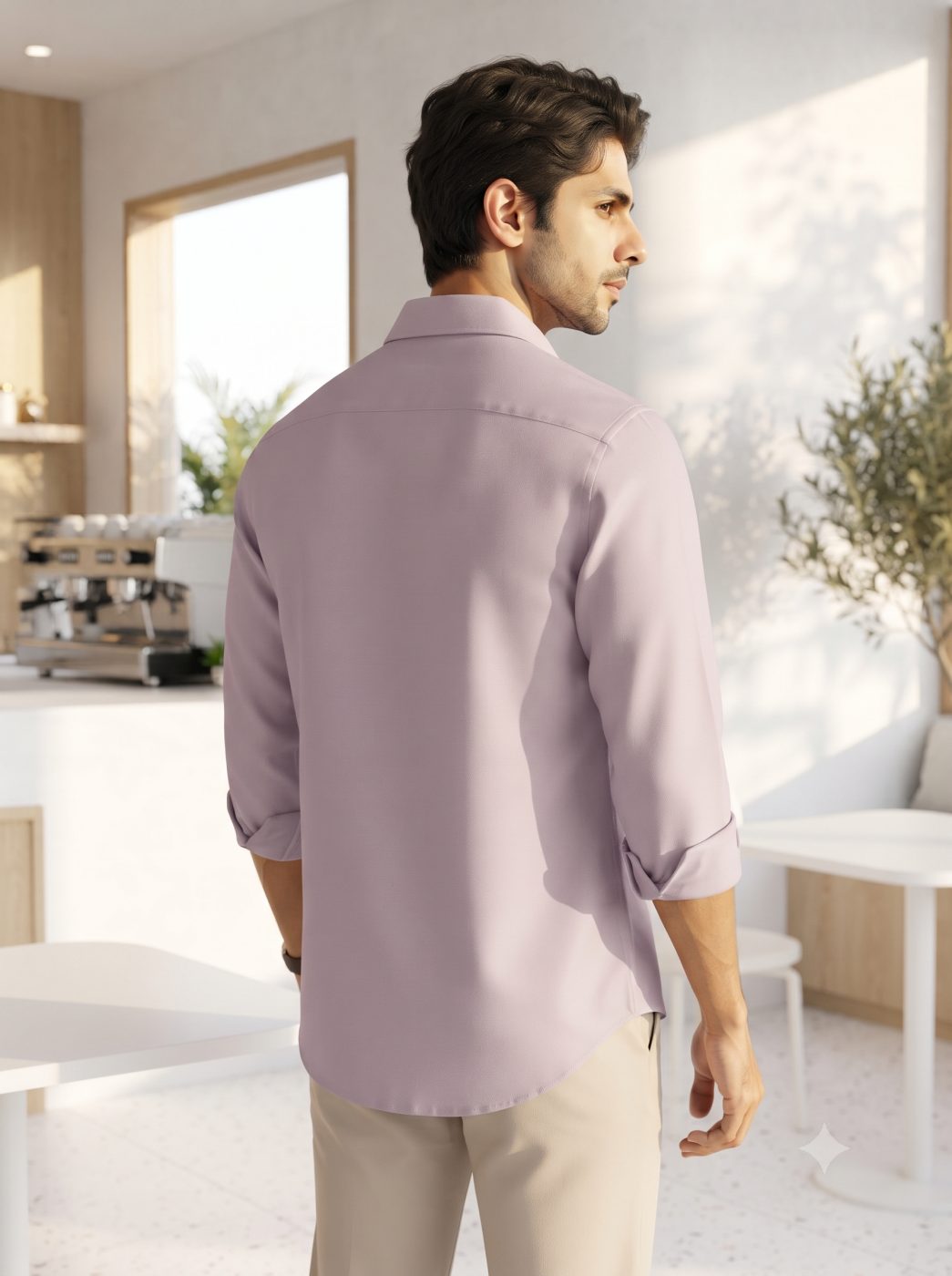Riviera Lavender Linen-Blend Shirt
