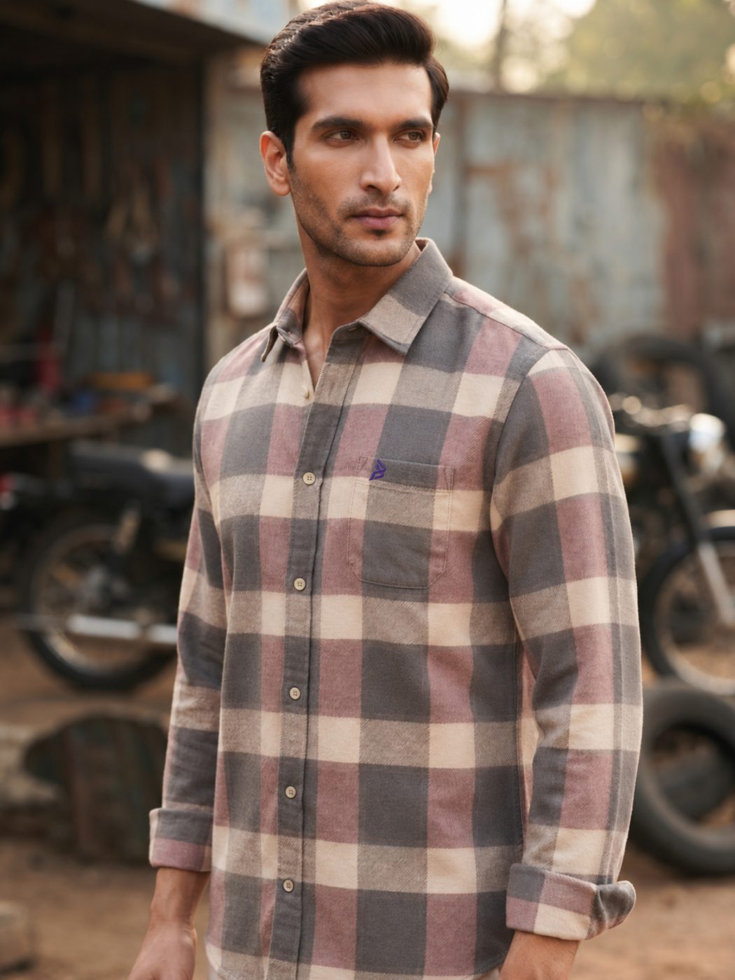 Rosso Slate Check Shirt