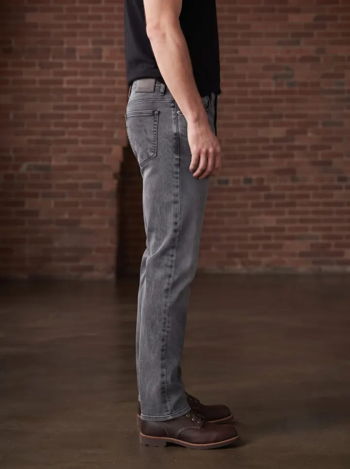 Bemount Bemount Concrete Soul Straight Jeans in Concrete Grey, side view