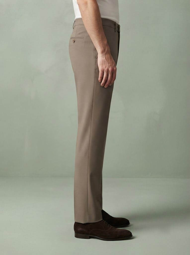 Earthy Taupe Tailored Trouser, side view