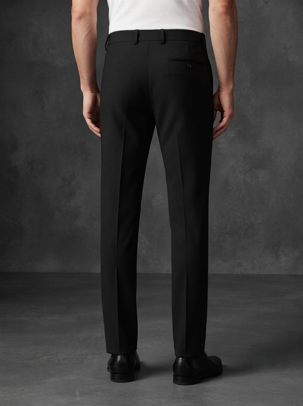 Essential Black Tailored Trouser, back view