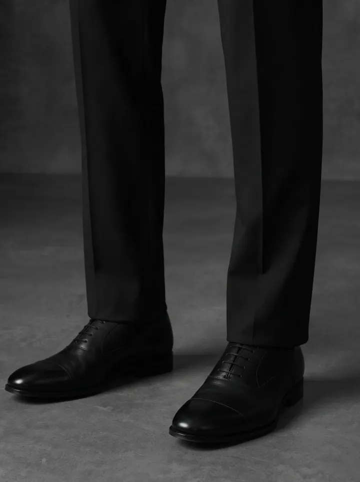 Bemount Essential Black Tailored Trouser, hem view
