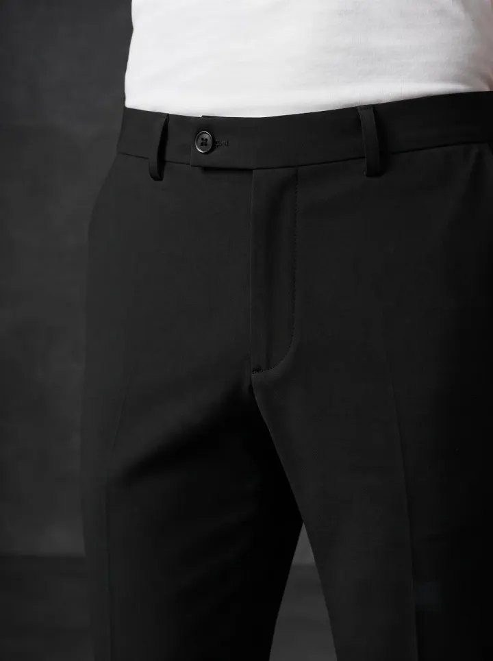 Bemount Essential Black Tailored Trouser, waist view