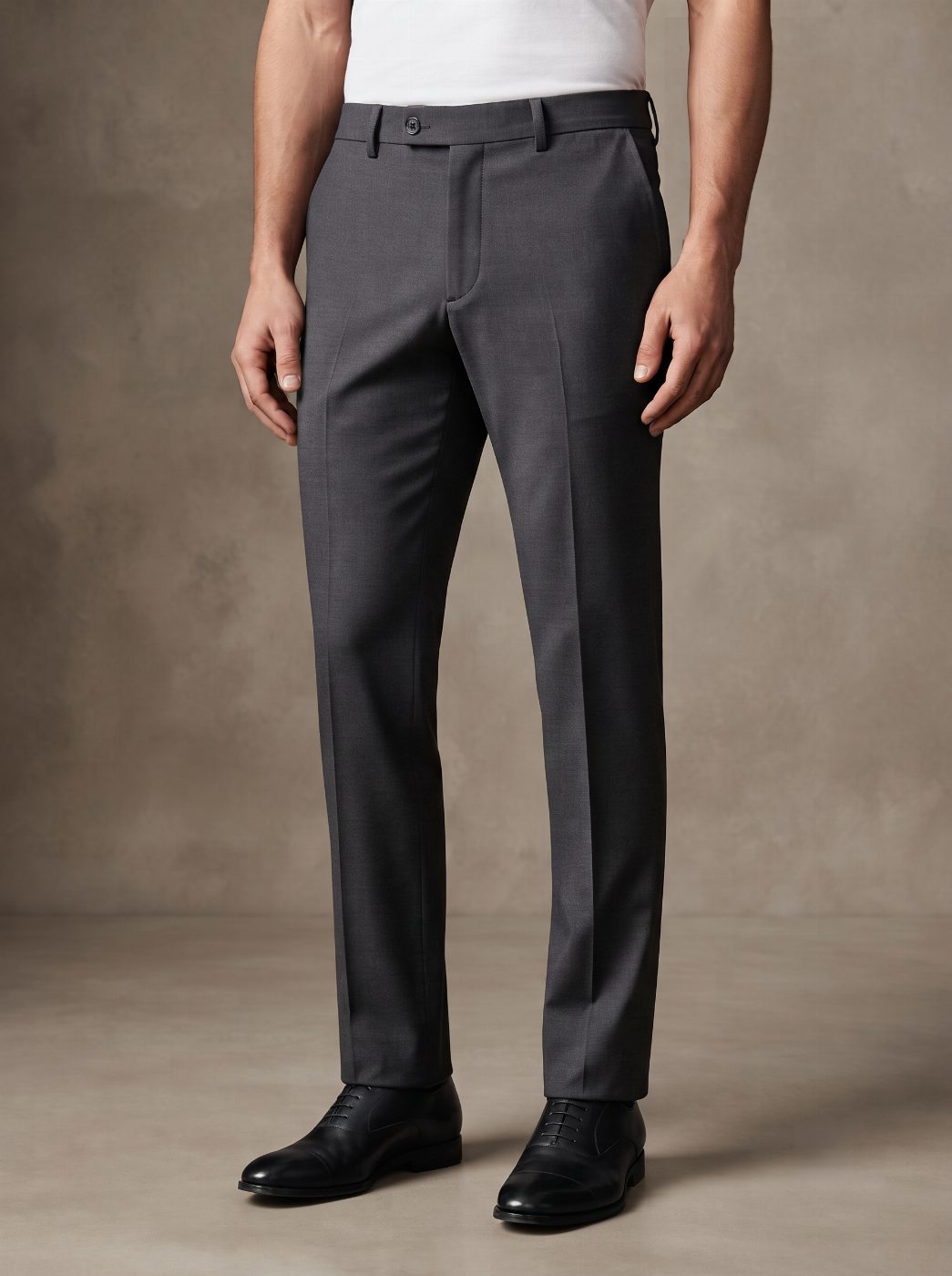 Executive Charcoal Tailored Trouser, front view