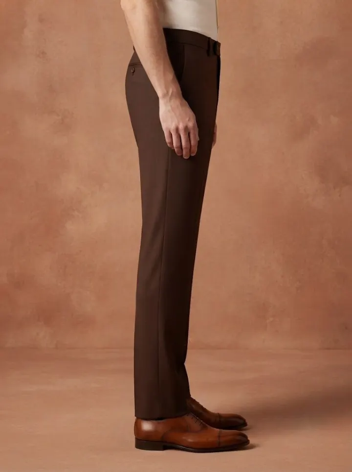Bemount Rich Chocolate Tailored Trouser, side view
