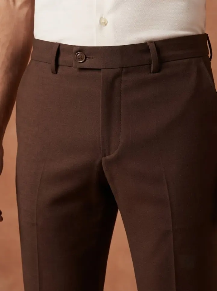 Bemount Rich Chocolate Tailored Trouser, waist view