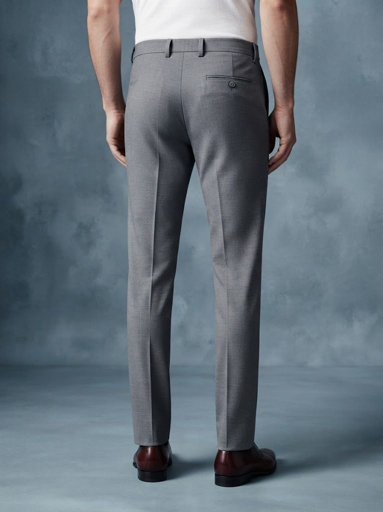 Urban Mid Grey Tailored Trouser, back view